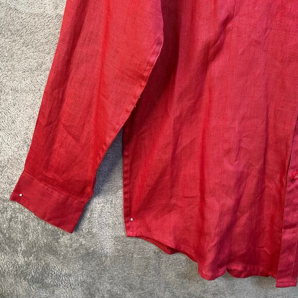 Structure Shirt Men Size Large Button Up Long Sleeve Coastal Beach Resortwear - Picture 5 of 13
